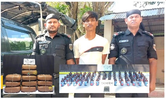 কুমিল্লায় ফেন্সিডিল ও গাঁজা’সহ ০১ জন মাদক ব্যবসায়ী গ্রেফতার
